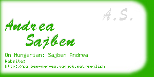 andrea sajben business card